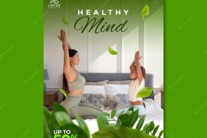 Healthy mind poster template