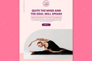 Healthy yoga and meditation life poster