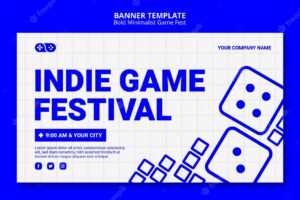 Indie video games jam fest banner template