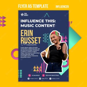 Influencer print template with photo