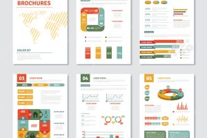 Infographic brochures set