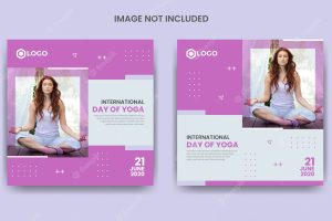 International day of yoga social media instagram post template