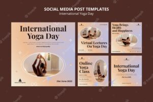 International yoga day instagram posts template