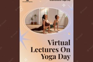 International yoga day poster template