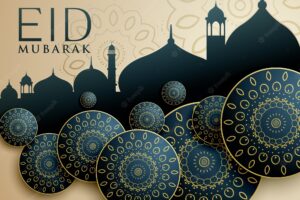 Islamic design for eid mubarak festival