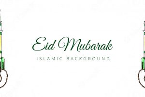 Islamic eid mubarak banner   design