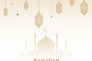 Islamic ramadan kareem eid greeting card