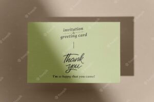 Isolated paper card mock-up with shadow