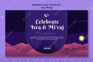 Isra miraj banner template