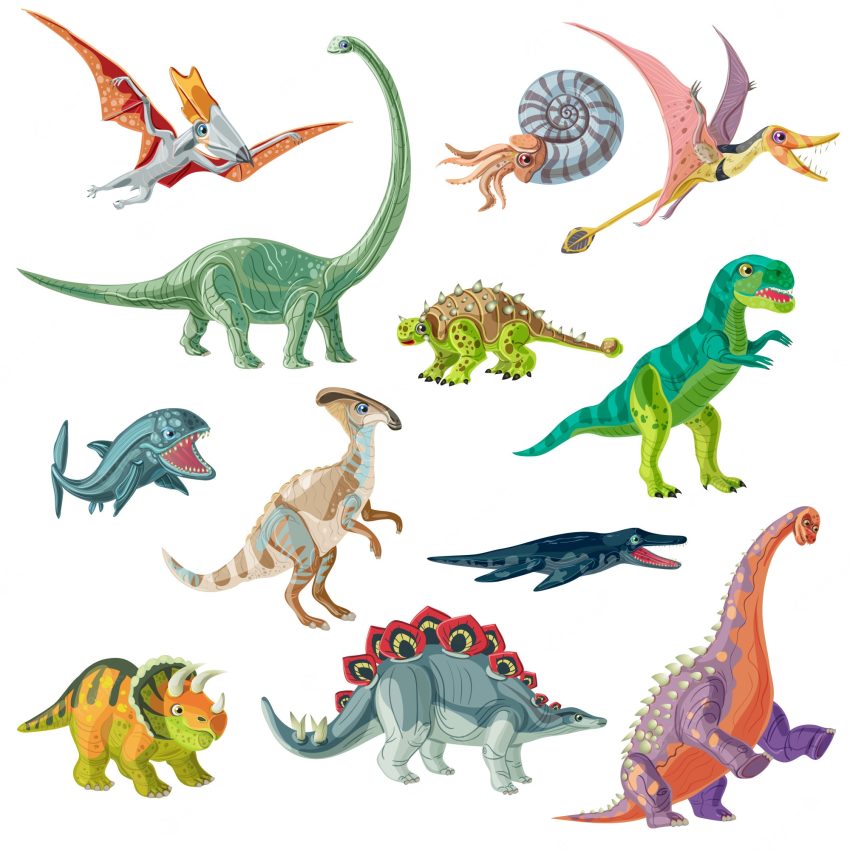 Jurassic period animals set