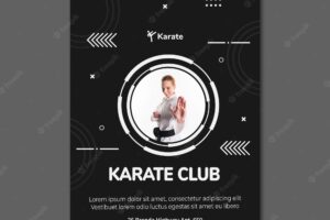 Karate class poster template