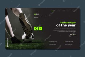 Landing page sport with photo