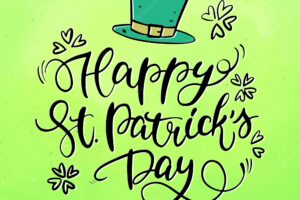 Lettering st. patrick's day background