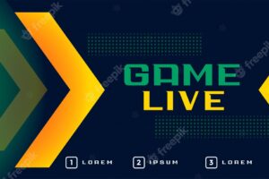 Live game online streaming sports style banner