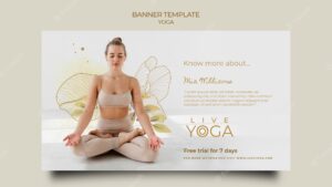 Live yoga banner template