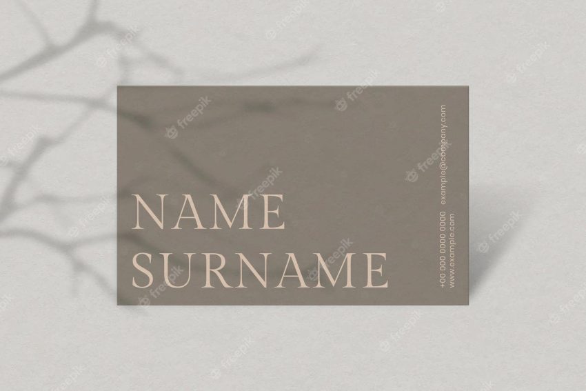 Luxury business card design in brown tone