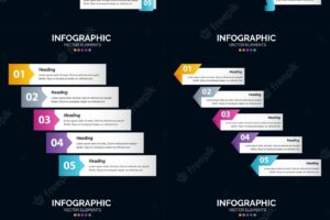 Make your presentation stand out with six vector infographics