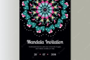 Mandala style invitation
