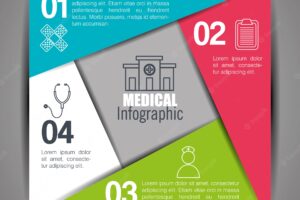 Medical infographics with four steps