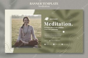 Meditation banner template