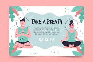 Meditation and mindfulness banner template
