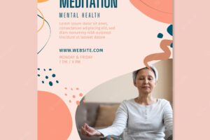 Meditation and mindfulness flyer vertical