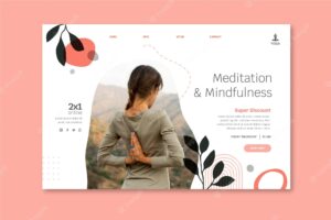 Meditation and mindfulness landing page