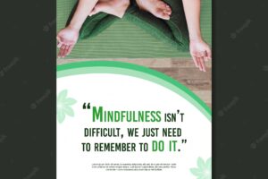 Meditation and mindfulness poster concept
