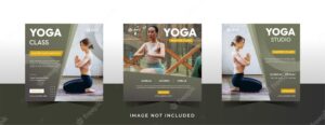 Meditation and mindfulness social media post yoga banner design