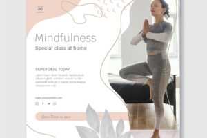 Meditation and mindfulness squared flyer