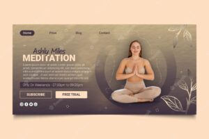 Meditation and mindfulness web template