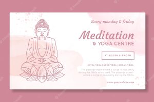 Meditation and yoga center banner