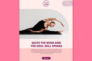 Meditation and yoga poster template