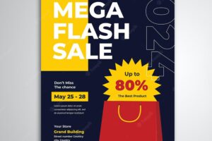 Mega flash sale flyer