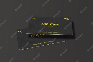 Membership card, gift card, smart card, discount card, offer card 3d mockups template