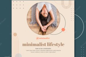 Minimalist lifestyle square flyer design