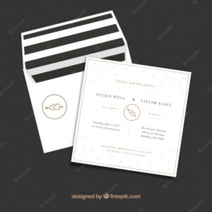 Minimalist wedding invitation card