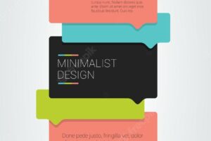 Minimalistic 5 step template banner infographic diagram chart column