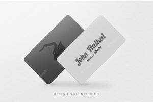 Minimalistic business card concept mockup