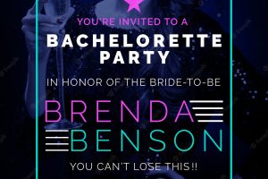 Modern bachelorette party invitation