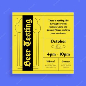 Modern beer tasting oktoberfest party invitation