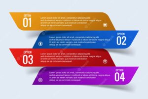 Modern business infographic concept with 4 steps banner design