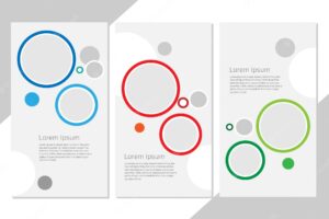 Modern cover template with circles set