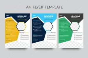 Modern and creative corporate business flyer template design set