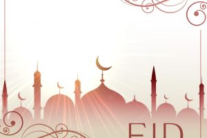 Modern design for eid mubarak with ornaments