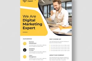 Modern digital marketing flyer template