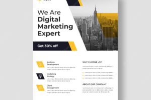 Modern digital marketing flyer template