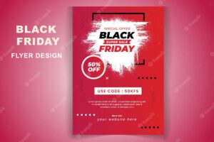 Modern flyer design black friday super sell template