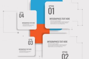 Modern infographic squares