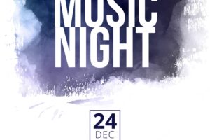 Modern music night poster with abstract splash